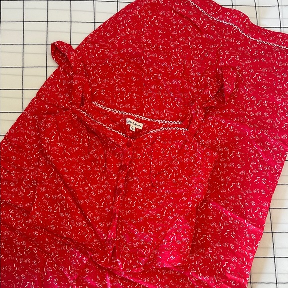 For Love & Lemons Barbera and Chianti Matching Set In Red - Picture 7 of 8